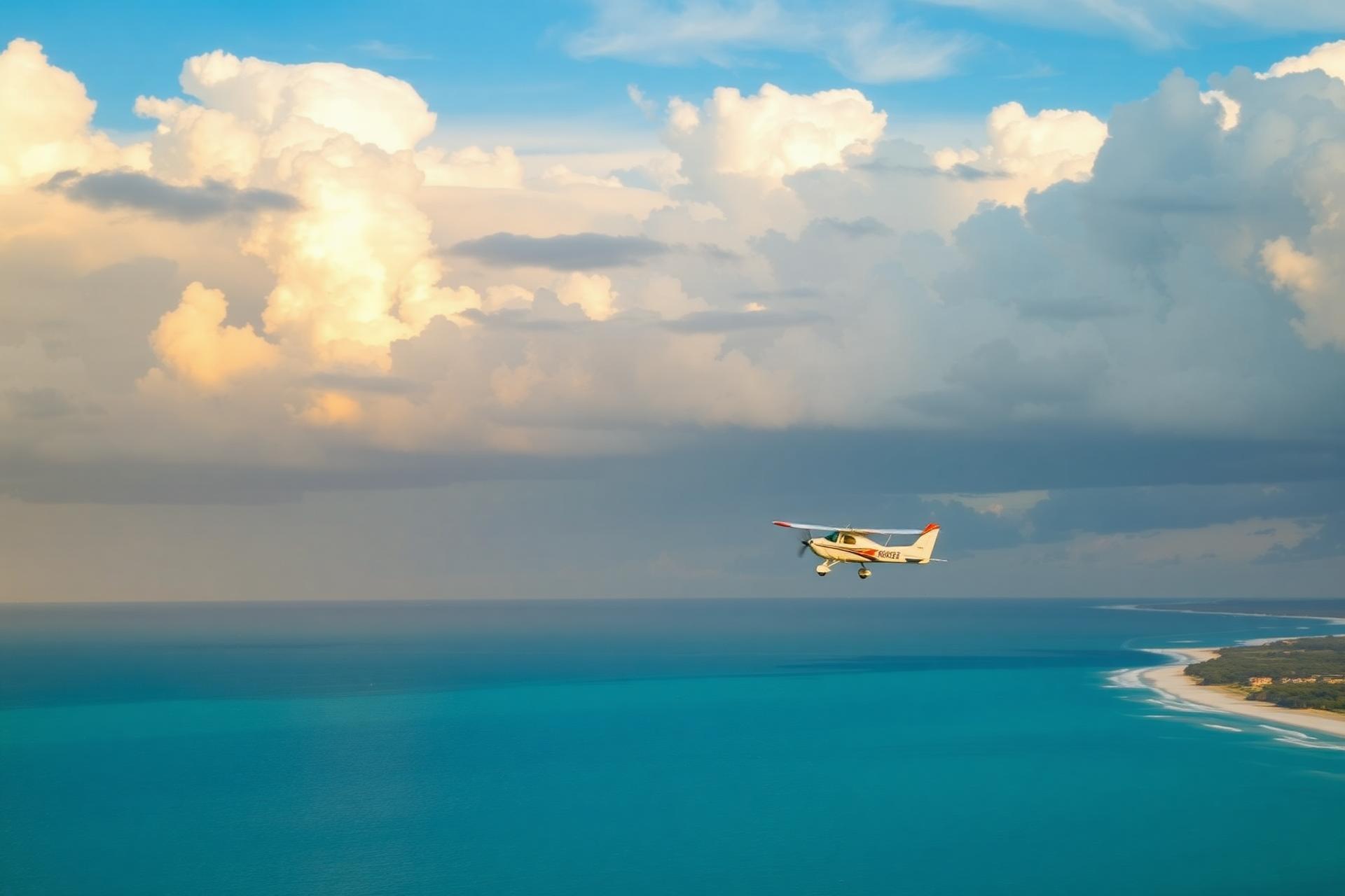 Aircraft over Florida coastline